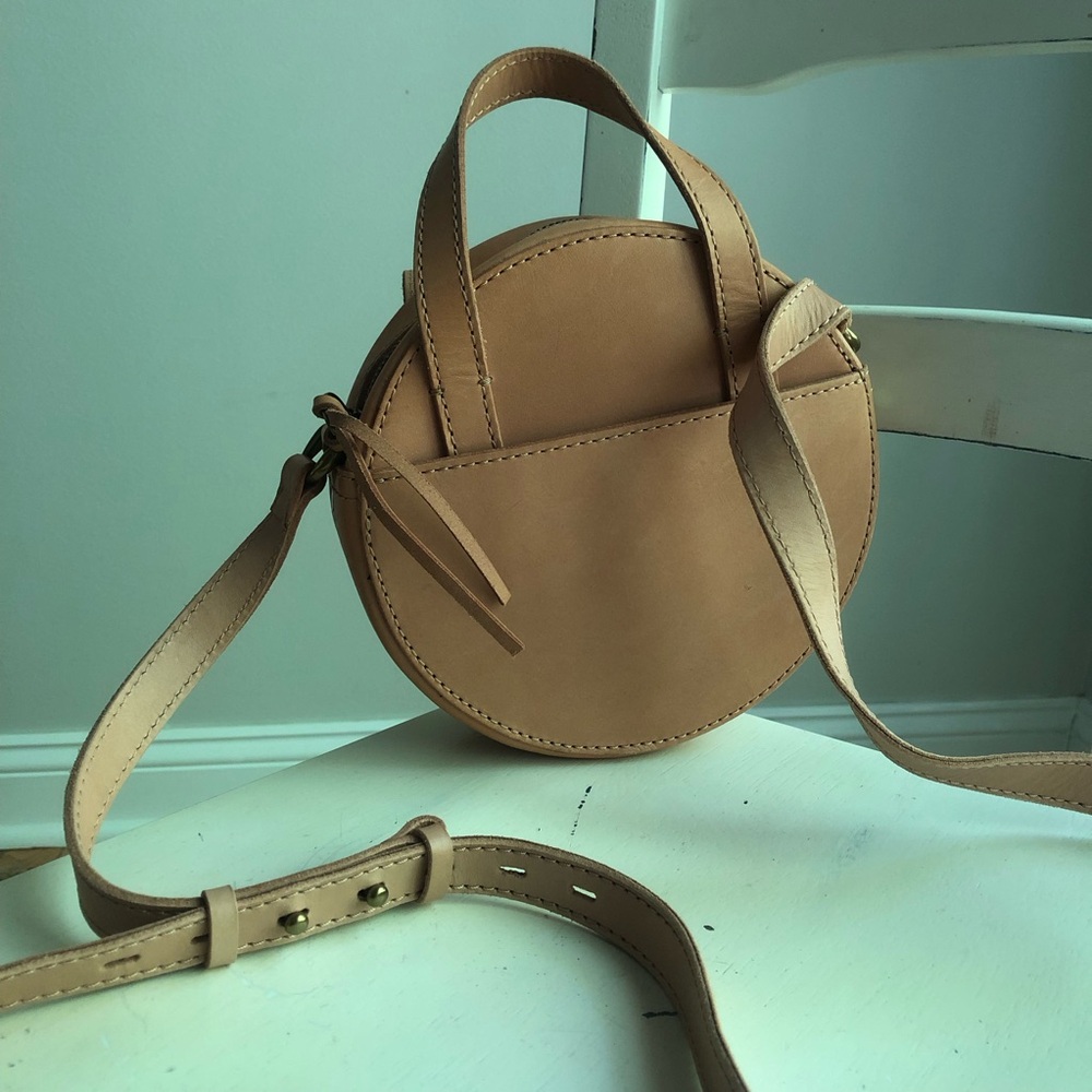 Madewell Tan Round Leather Crossbody Bag